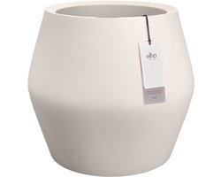 Elho June Split Low 46 - UV-bestendig en Kleurvaste Bloempot - Binnen & Buiten - Ø 46.0 x H 42.6 cm - Linnen wit