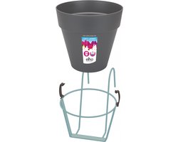 Elho Loft Urban Balkon Potholder 27 - Bloempot voor Balkon Buiten - Ø 19.3 x H 20.0 cm - Antraciet