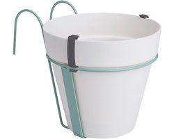 Elho Loft Urban Balkon Potholder 27 - Bloempot voor Balkon Buiten - Ø 19.3 x H 20.0 cm - Wit