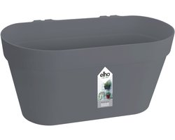 Elho Loft Urban Green Wall Pot Duo 28 - Bloempot voor Balkon Buiten - Ø 28.0 x H 13.2 cm - Antraciet