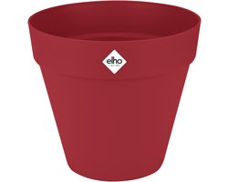 Elho Loft Urban Rond 40 - Bloempot voor Buiten - Ø 38.5 x H 35.3 cm - Theater rood