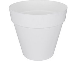 Elho Loft Urban Rond 50 - Bloempot voor Buiten - Ø 48.5 x H 44.5 cm - Wit