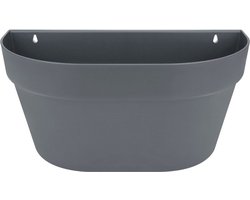 Elho Loft Urban Wandbak 40 - Plantenbak voor Balkon Buiten - Ø 39.3 x H 18.8 cm - Antraciet
