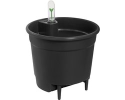 Elho Self-watering Insert 28 - Binnenpot met watermeter - Ø 27.7 x H 25.5 cm - Living black