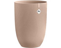 Elho Sereh Hoog 30 - Bloempot voor Binnen & Buiten - 100% Gerecycled Plastic - Ø 29.5 x H 40.5 cm - Koele klei
