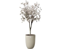 Elho Sereh Hoog 40 - Bloempot voor Binnen & Buiten - 100% Gerecycled Plastic - Ø 39 x H 53.4 cm - Paddenstoel beige
