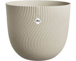 Elho Sereh Rond 47 - Bloempot voor Binnen & Buiten - 100% Gerecycled Plastic - Ø 47.0 x H 40.1 cm - Paddenstoel beige