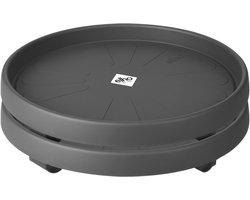 Elho Universele Planttaxi - Onderschotel voor bloempotten - set van 2 - Ø 30 cm - Antraciet
