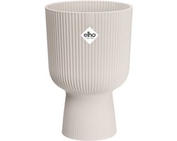 Elho Vibes Fold Coupe 30 - Bloempot voor Binnen - 100% Gerecycled Plastic - Ø 29.5 x H 44.7 cm - Linen white
