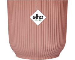 Elho Vibes Fold Rond 18 - Bloempot voor Binnen - 100% Gerecycled Plastic - Ø 18.4 x H 16.8 cm - Delicaat roze