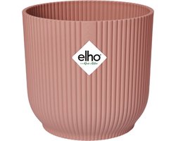 Elho Vibes Fold Rond 30 - Bloempot voor Binnen - 100% Gerecycled Plastic - Ø 29.5 x H 27.2 cm - Delicaat roze