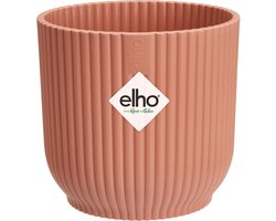 Elho Vibes Fold Rond Mini 11 - Bloempot voor Binnen - 100% Gerecycled Plastic - Ø 11.1 x H 10.5 cm - Delicaat roze