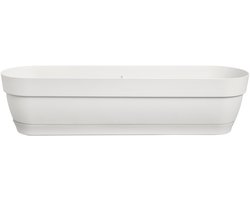Elho Vibia Campana Balkonbak 70 - Plantenbak voor Balkon - Ø 69.0 x H 17.0 cm - Zijdewit