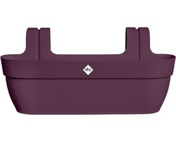 Elho Vibia Campana Easy Hanger XL 58 - Plantenbak voor Balkon - Balkonbak - 100% Gerecycled Plastic - L56 x B26.8 x H23.7 cm - Esdoorn paars