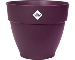 Elho Vibia Campana Rond 30 - Bloempot voor Buiten met Afwateringsgaten - 100% Gerecycled Plastic - Ø 29.8 x H 25.8 cm - Esdoorn paars