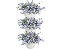 Elho Vibia Campana Vertical Forest 21 - Bloempotten voor Verticaal Tuinieren - Geschikt voor Balkon en Muur - 100% Gerecycled Plastic - Ø 20.7 x H 29.7 cm - Zijdewit