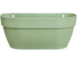 Elho Vibia Campana Wall Basket 35 - Wand Bloempot voor Buiten - 100% Gerecycled Plastic - Ø 35.0 x H 14.8 cm - Pistachegroen