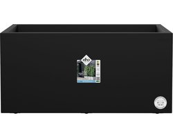 Elho Vivo Next Lang 60 - Plantenbak voor Binnen & Buiten Rechthoekig - 100% Gerecycled Plastic - L 59.0 x H 29.2 cm - Living black