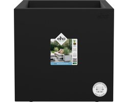 Elho Vivo Next Vierkant 40 - Plantenbak voor Binnen & Buiten - 100% Gerecycled Plastic - L 39.0 x H 37.9 cm - Living black