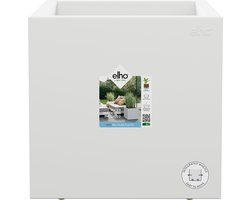 Elho Vivo Next Vierkant 40 - Plantenbak voor Binnen & Buiten - 100% Gerecycled Plastic - L 39.0 x H 37.9 cm - Wit