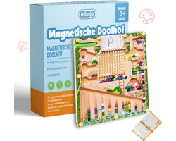 Elissio® Montessori – Educatief Speelgoed voor Peuters en Kleuters – Magnetisch Doolhof – Stimuleert Fijne Motoriek & Hand-oogcoördinatie – Kleurrijk Ontwerp – Compact – Vanaf 3 Jaar - Activiteitenbord - smartgames voor kinderen