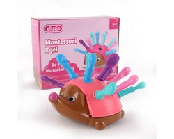 Elissio® - Montessori speelgoed Fijne Motorieke Egel - Sensorisch Speelgoed – Montessori Fijne Motoriek Kinderspeelgoed vanaf 6 Maanden – Educatief Baby Speelgoed 1 Jaar – Peuter & Kleuter Speelgoed 2-3 Jaar – Cadeau voor Meisjes & Jongens - Roze