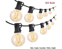EliteNest® - Festoen LED Globe - String Light - Waterdicht IP45 - 52 Lampen - Warm Wit 2700K - 26m Tuinverlichting - CreÃ«ert Gezellige Wintersfeer
