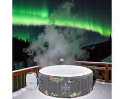 EliteSpa Jacuzzi – Luxe 4-Persoons Bubbelbad met 100 Hydrojets, LED Verlichting & Energiezuinig Verwarmingssysteem – Outdoor & Indoor Spa Hot Tub Hometotry