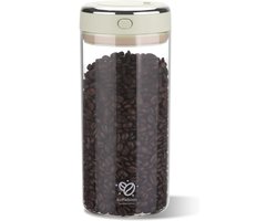 Elkuaie Koffiebus - Luchtdichte Voorraadpot - 1,7 L - Glazen Opbergpot Met CO2-klep - Transparant