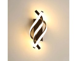 Elkuaie Wandlampje - Wall Light - Modern Design Led Verlichting 3000K - 1 Stuks - Slaapkamer Badkamer Zwart