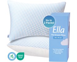 Ella Hoofdkussen Memory Foam 2 stuks - Kussen 50x70 CM - Afstelbaar Traagschuim voor Rug , buik- en zijslaper - Ergonomisch en Orthopedisch: Vermindert Nekklachten