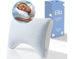Ella Moon Hoofdkussen Memory Foam - Kussen 50x70 CM - Afstelbaar Traagschuim Nekkussen voor Zij- en Rugslapers - Ergonomisch en Orthopedisch: Vermindert Nekklachten