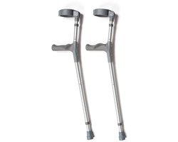 Elleboogkrukken ergonomisch AC002 - Anatomische handvatten - Loopkrukken met gesloten manchet - Krukken per paar van 2, set van links en rechts