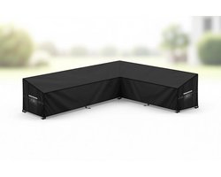 ElleMooi Tuinmeubelhoes L-Vorm Afdekhoes voor Tuinmeubelen – Waterdichte Rotan Hoekbankhoes Buiten – Lounge Afdekking Beschermhoes voor Hoekbank met Ventilatieopeningen, 280x220x90x80/60 cm