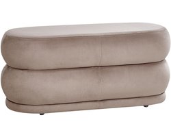 ELLENDALE - Bankje - Taupe - Fluweel