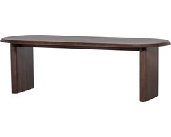 ELLIPS EETKAMERTAFEL MANGOHOUT WALNOOT 90X240 CM