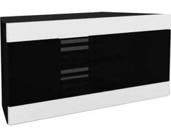 Elmob Linos - Tv-meubel - Zwart - Hout/Glas