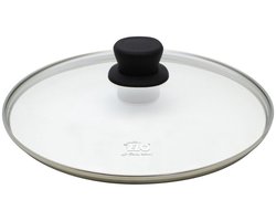 Elo 3503226 Deksel pan, deksel koekenpan, deksels voor pannen en koekenpannen, deksel koekenpan 32 cm, deksel 32 cm, beschermdeksel, Roestvrij staal, Glas, Plastic, 32 cm
