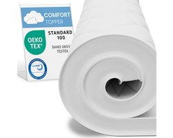 ELONEO Comfortschuim Matras Topper 80x200 cm - 6 cm Dik, Ademende Toppermatras voor Traditionele en Boxspring Bedden