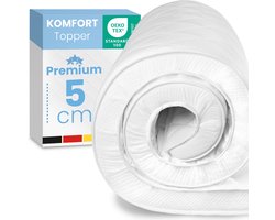 ELONEO Comfortschuim Topper 100x200 cm – 6 cm Dik – Ademende Matras Topper voor Boxspring Bedden