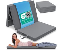 ELONEO Opvouwbaar Matras 75x200 cm - Dik 8 cm Vouwmatras, Wasbaar en Draagbaar Multifunctioneel Logeerbed, Reismatras, Logeermatras, Opvouwbaar Bed, Poef en Zitje