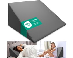 ELONEO Wigkussen Steunkussen voor Bed, Sofa, Bank en Lezen - Orthopedisch Rugsteunkussen voor Volwassenen, Anti-Reflux, Ergonomisch Kussen met Vormvast Schuim, 30×50×60 cm