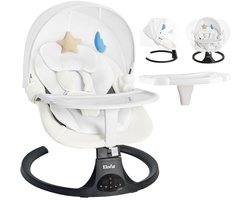 Elovia®Elektrische Baby Wiegschommel - Wipstoel - Babyschommel- Baby Swing- 5 Punts Gordel - Schommelstoel