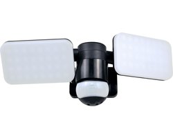 ELRO LF70 Duo LED Lamp voor Buiten - Buitenlamp met Beweging Sensor - Verstelbare Panelen - 2x 10W - 1200LM - IP54 - Waterdicht - Zwart