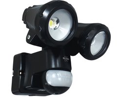 ELRO LF80 2-Kops LED Buitenlamp met Bewegingsmelder -  2x10W – 1400lm – IP54 Waterdicht - Zwart