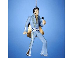Elvis Presley Blauw Pak Kerst Ornament