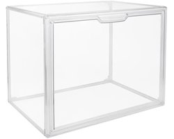 ELYSIVM Vitrinekast - Vitrine Box - Transparante Opbergbox - Opbergdoos - Magnetische deur - Stofvrij - 36x22x28cm - Transparant - Acryl/PC/PET