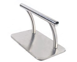 ELYSIVM Voetsteun - Voetensteun - Voetpedaal - Kapper Voet Pedaal - Kappers Voetensteun - RVS Voetsteun - Salon Voetenbank - Vrijstaand Model - Antislip Basis - 29,5 x 19 x 20,5 cm - Zilver