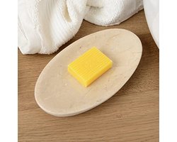 Elzusha - Zeepdish - Marmer - Ovaal - Crème