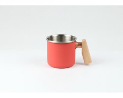 Emaille mok - camp mug drinkbeker - kalas serie - 400ml - kleur rood